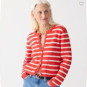 JCrew Emilie sweater lady jacket in stripe
